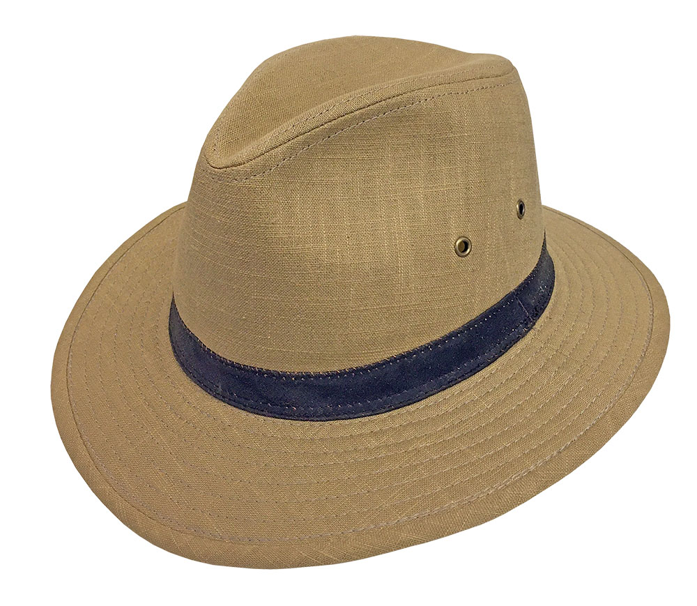 Saugatuck Hemp/Cotton Blend Safari Hat - Sun Protection
